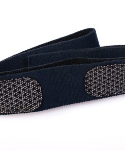 Adjustable leg pouch belt strap fastened around thigh