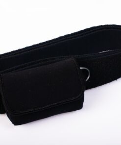 Adjustable insulin pump hip bag with buckle strap