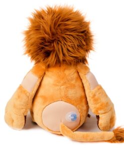 Close-up of Lenny’s padded training sites on lion’s back
